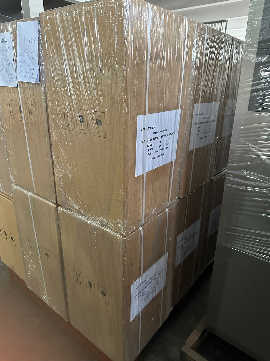 Delivered order to Kenya customer for 10sets portable autocalve digital display PA-ND