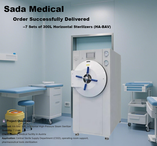 SADA Medical Successfully Delivered 7 Units of 300L Horizontal Autoclave Sterilizers to Austria