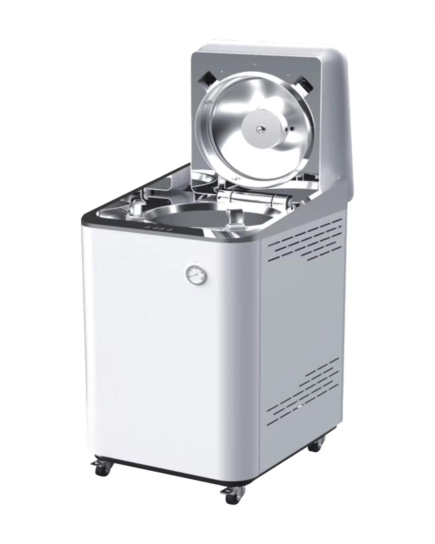 Automatic flip-top vertical autoclave front view