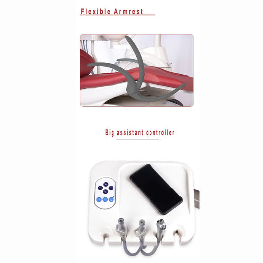 Luxury Electrical Dentist Unit Mobile Trolley Type Dental Unit Chair with Multifunctional Foot Pedal