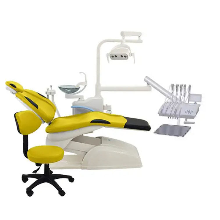 Sada Medical Complete Dental Chair – Ergonomic, Modern Design with LED Sensor Light & Glass Spittoon for Clinic Hospital