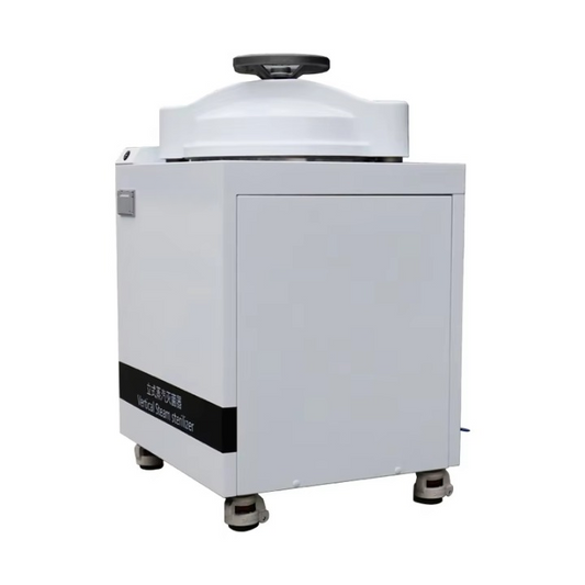 Hospital autoclave with internal steam circulation and LCD screen