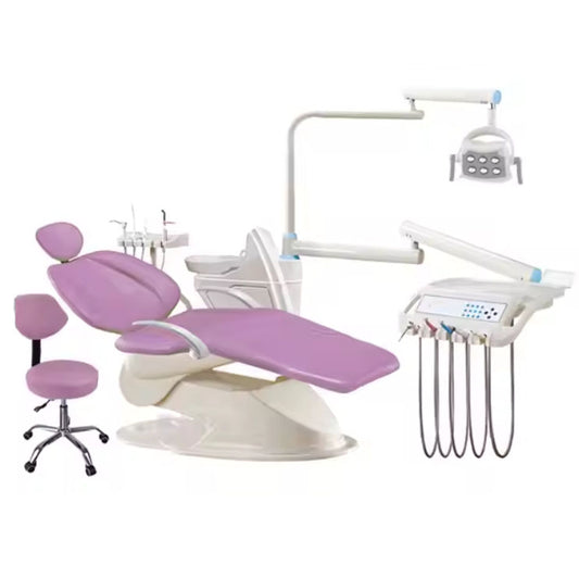 Competitive Price High Quality LED Light Ergonomic Dental Chair With Glass Spittoon for Clinic Hospital