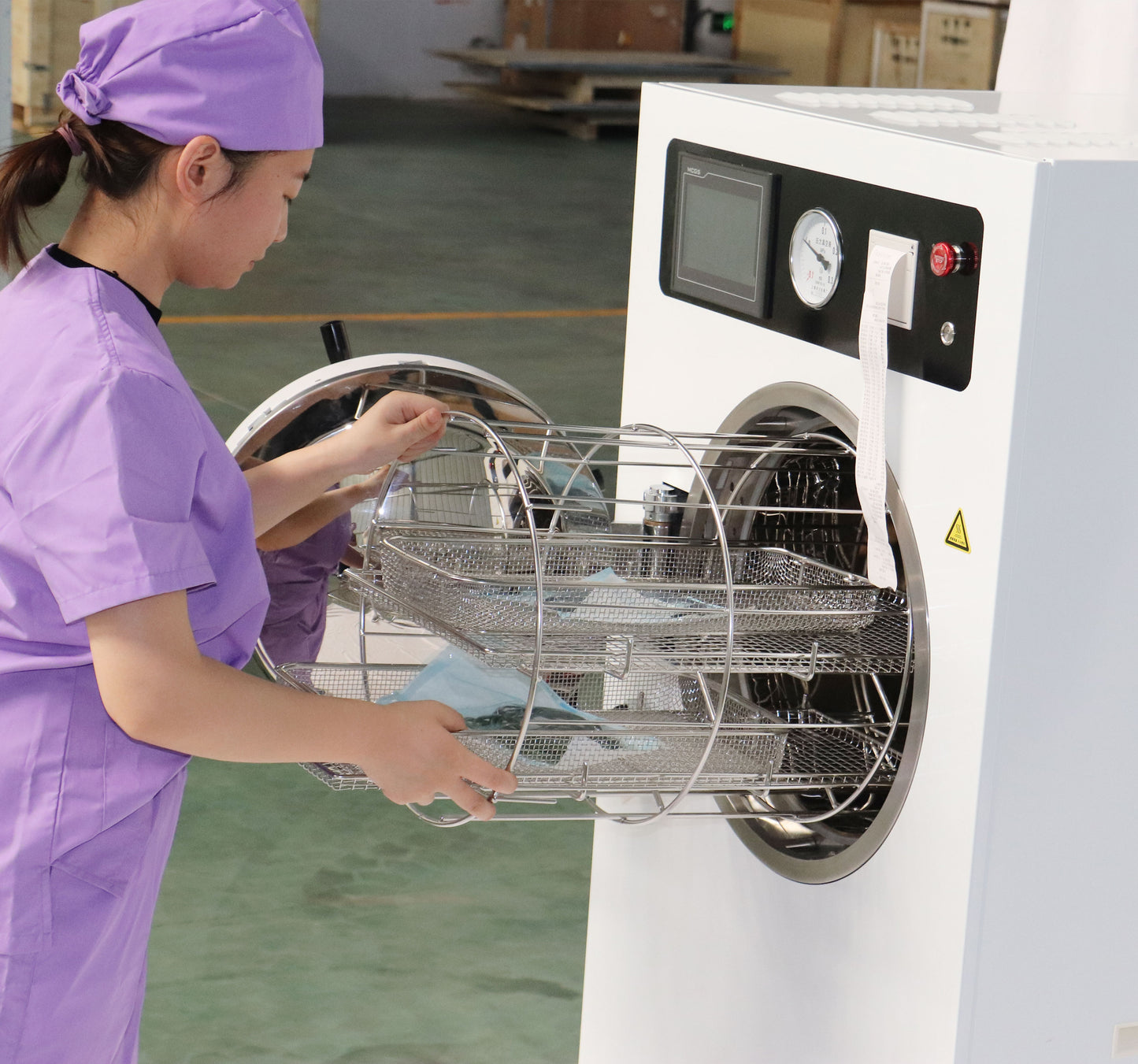Stainless steel sterilization chamber