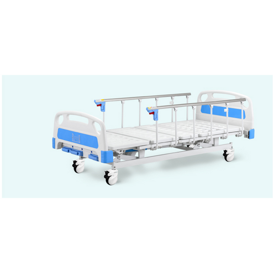 Multifunctional Hospital Bed with Foldable Size Rail