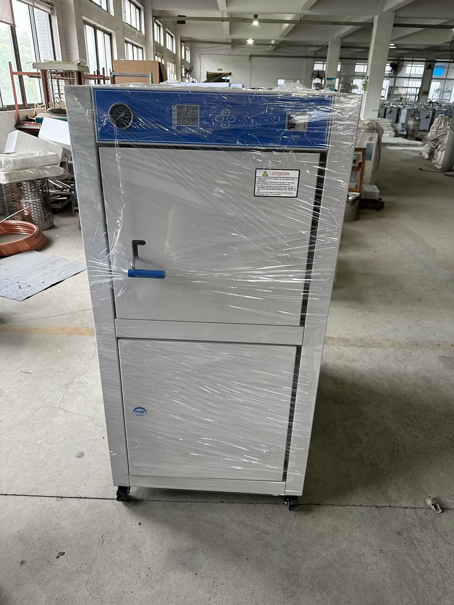Delivered order to Trinidad and Tobago Client for horizontal type table top autoclave TS-DDV 100 Liter