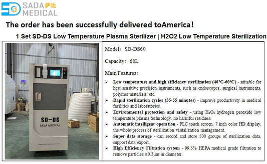 Successful Delivery of SD-DS60 Hydrogen Peroxide Plasma Sterilizer to U.S. Client  Low-Temperature Sterilization for Sensitive Medical Devices