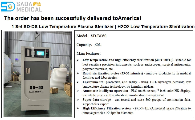 Successful Delivery of SD-DS60 Hydrogen Peroxide Plasma Sterilizer to U.S. Client  Low-Temperature Sterilization for Sensitive Medical Devices