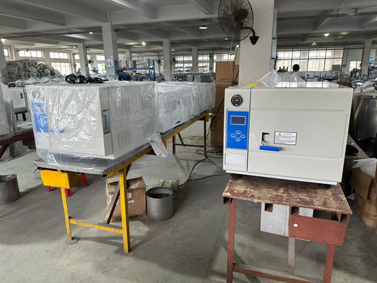 Delivered order to Tadjikistan for 2pcs Class B 50L vacuum table top autoclave
