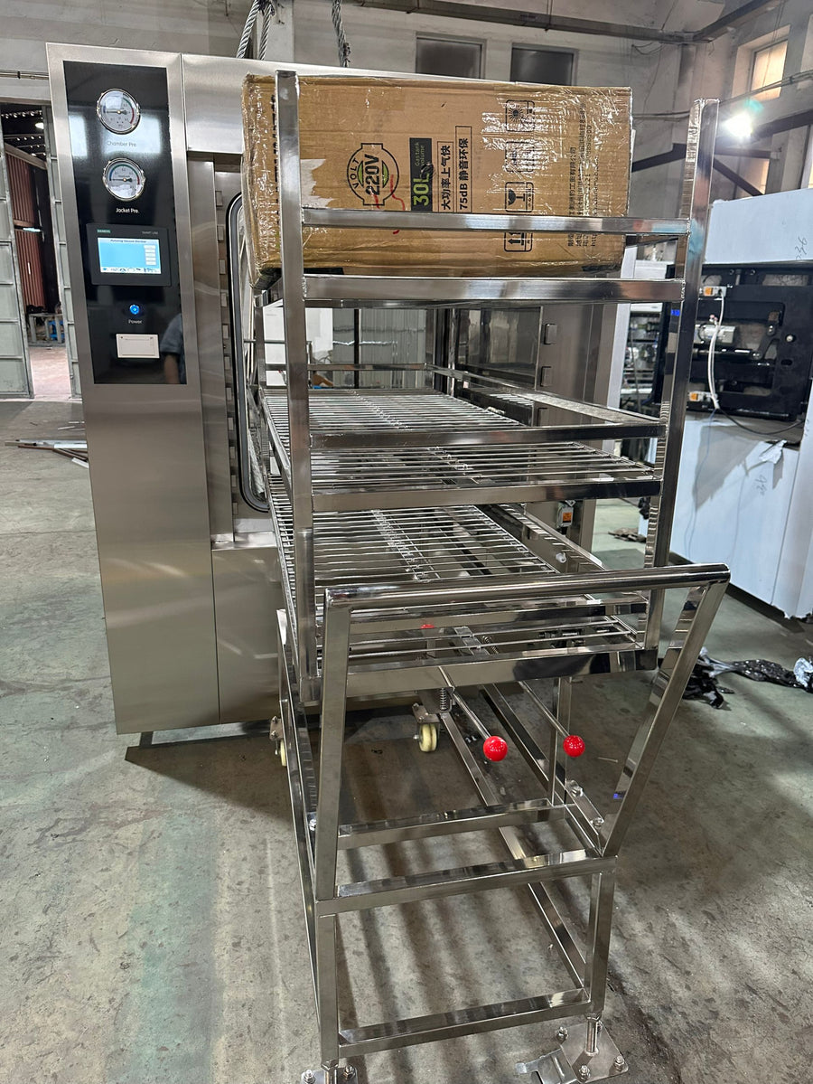 Deliverd order to Peru customer for 800L customized double door pulsating steam sterilizer