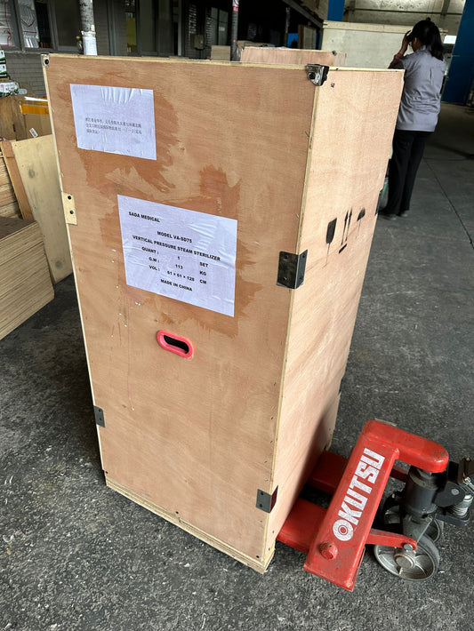 2set vertical autoclave 75L without drying function deliver to Kyrgyzstan
