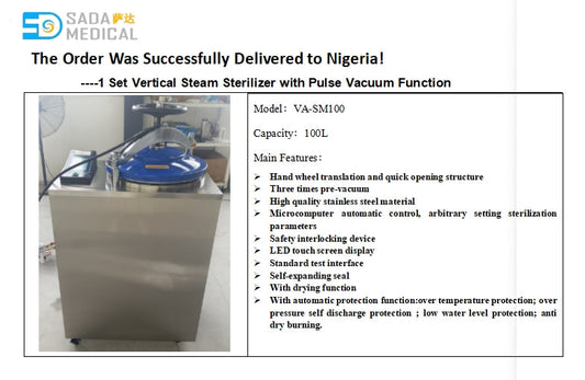 Reliable Vertical Autoclave for African Hospitals – SADA Medical Delivers 100L Class B Sterilizer to Nigeria