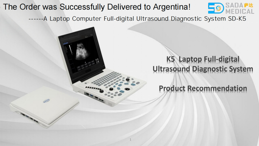 SD-K5 portable ultrasound scanner with digital LED screen