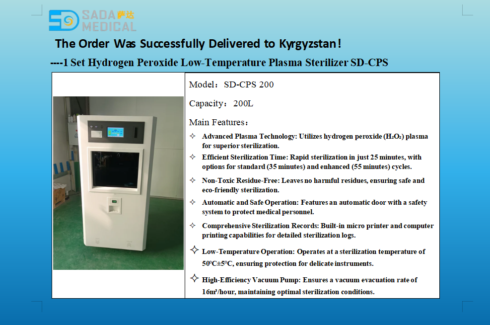 Sada Medical Empowers Kyrgyzstan Hospital with Cutting-Edge Hydrogen Peroxide Low-Temperature Plasma Sterilizer