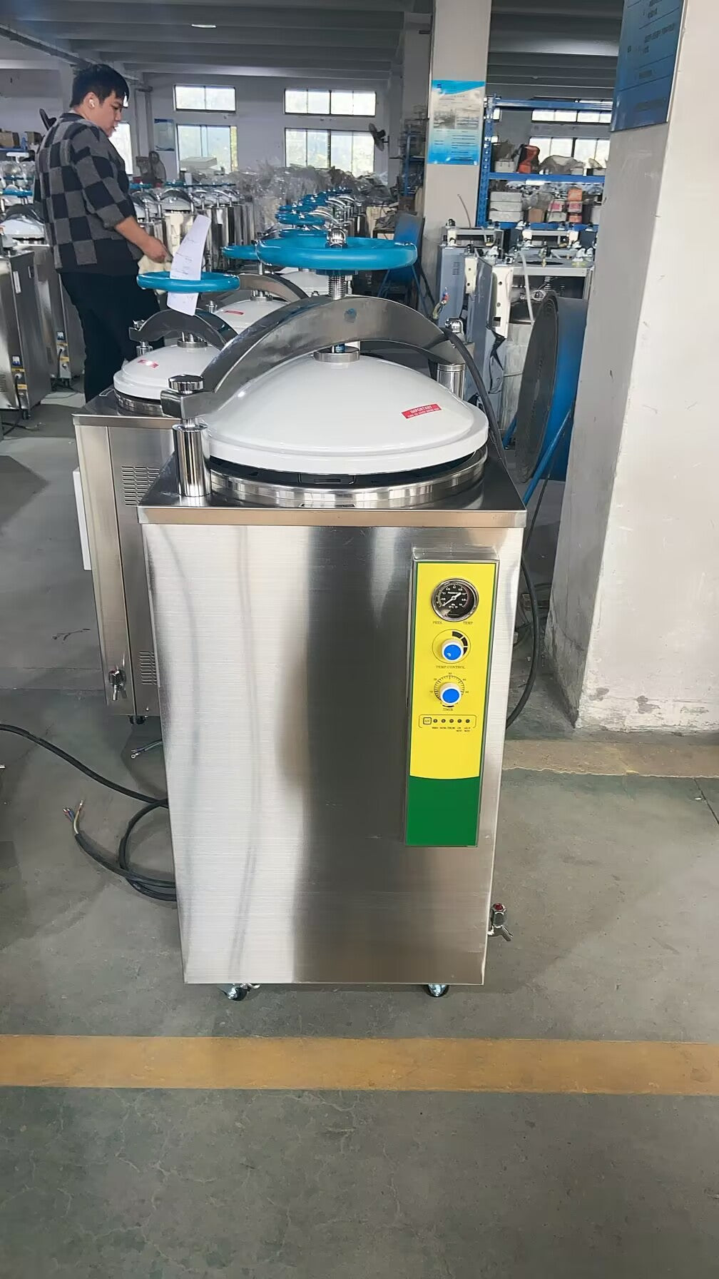 How Our Customized Pressure Steam Vertical Autoclave VA-SJ Helped a Client in Kyrgyzstan Achieve Perfect Sterilization!