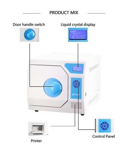 Autoclave de clase B con vacío pulsante de sobremesa 8L-23L 