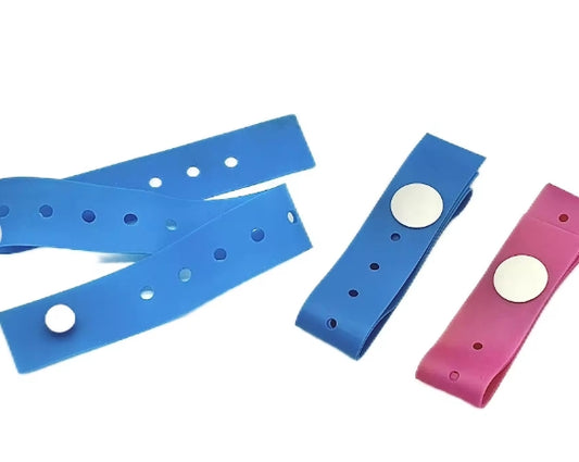 Torniquete de goma con botón libre de látex médico desechable con orificio