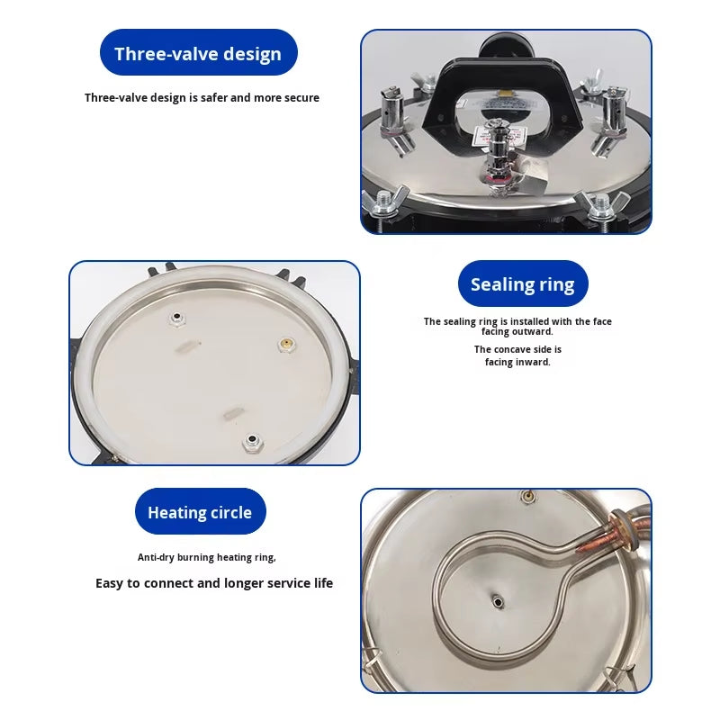 SD-280C Portable Autoclave | Coal & Electric Dual-Use Pressure Steam Sterilizer (18L/24L)