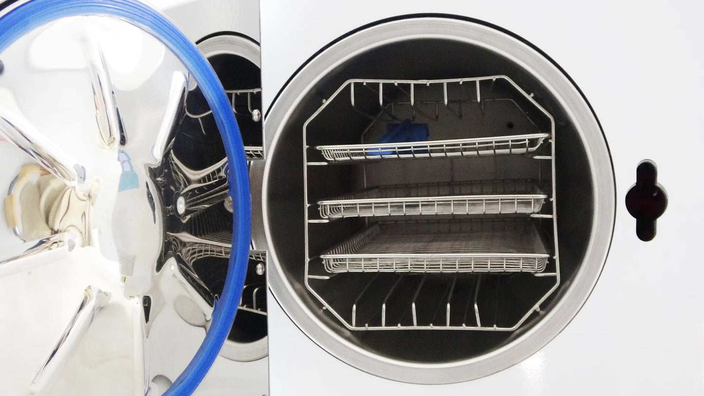 SD-T18B / SD-T23B Class B Tabletop Pre-Vacuum Autoclave – 18L/23L Dental Steam Sterilizer with Printer & USB Data Export