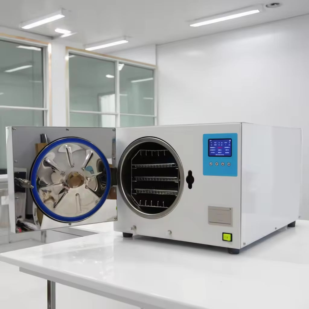 Class B Tabletop Autoclave 18L & 23L – Pre‑Vacuum Dental Steam Sterilizer with Printer & USB